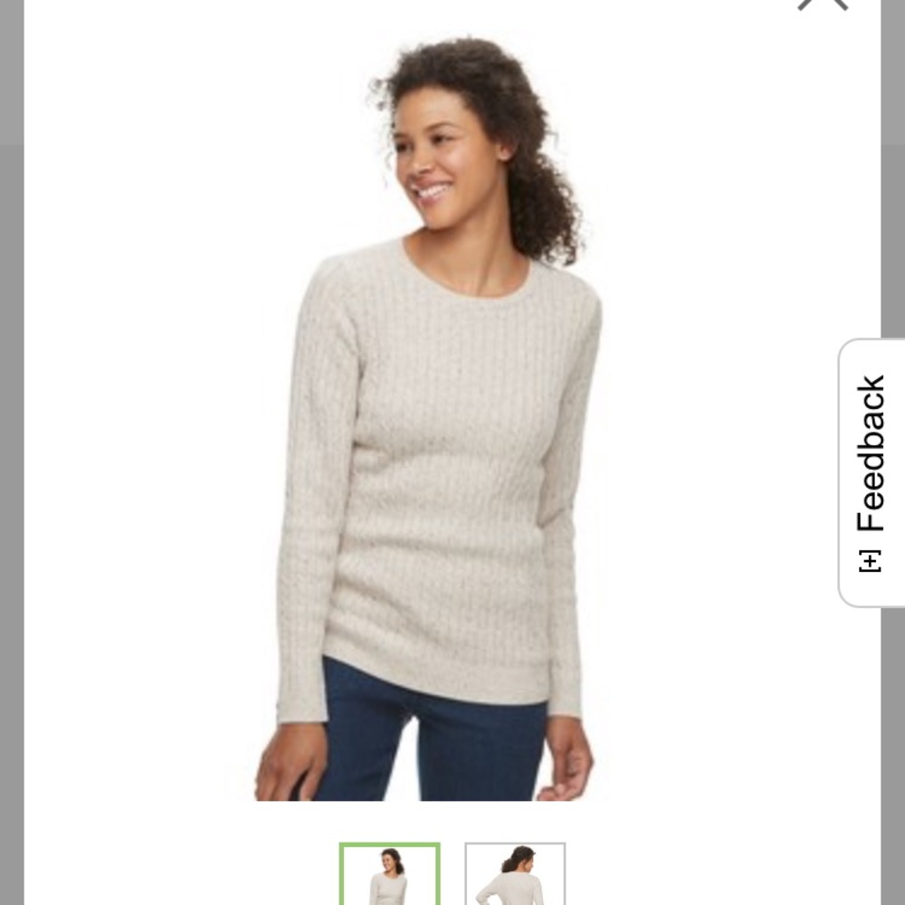 Lot of 3 Craft and Barrow Cable-Knit Sweaters